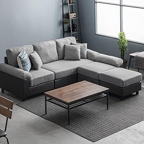 ソファ　ソファー　ソファセット　グレー×ブラック　ソファーベッド　多機能 org.jpg